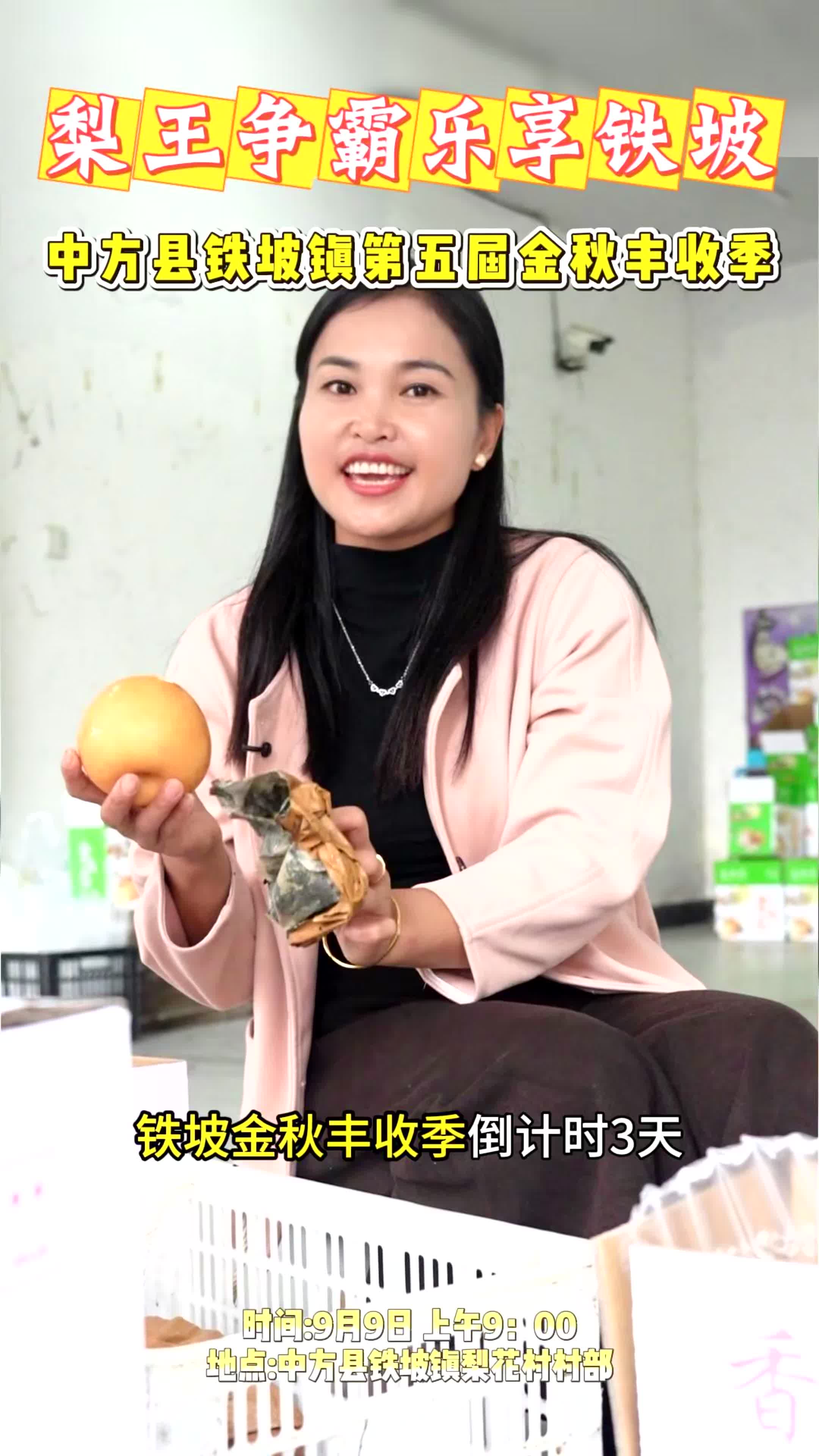 视频|倒计时3天！梨王争霸乐享铁坡 中方县铁坡镇金秋丰收季即将启幕