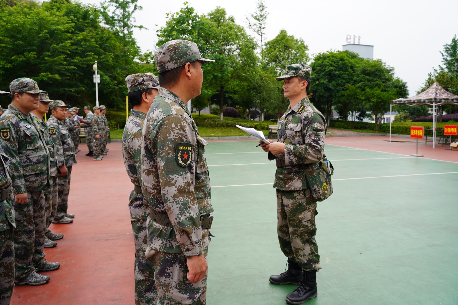 中方县民兵应急连进行实兵拉动点验考核