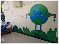 中方县铜鼎镇重义溪村：小画家绘制宣传墙画 点燃乡村振兴激情