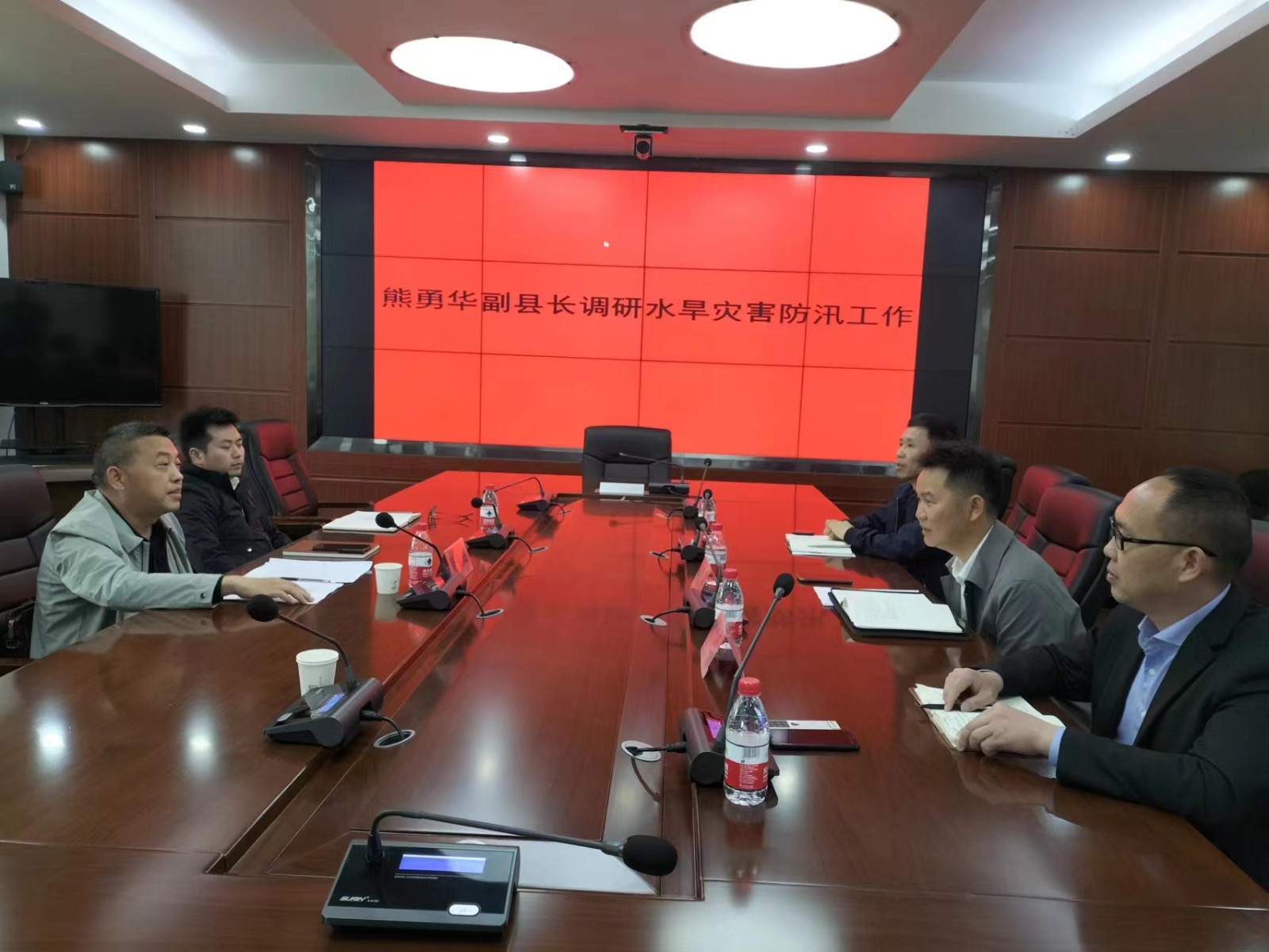 县领导调研水旱灾害防汛工作
