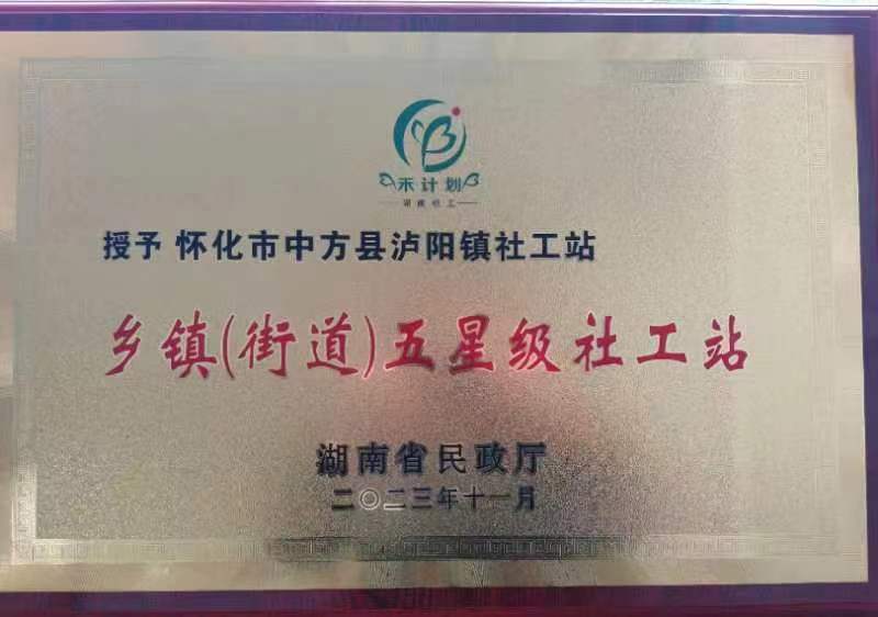 喜讯！泸阳镇社工站获评“五星级”社工站