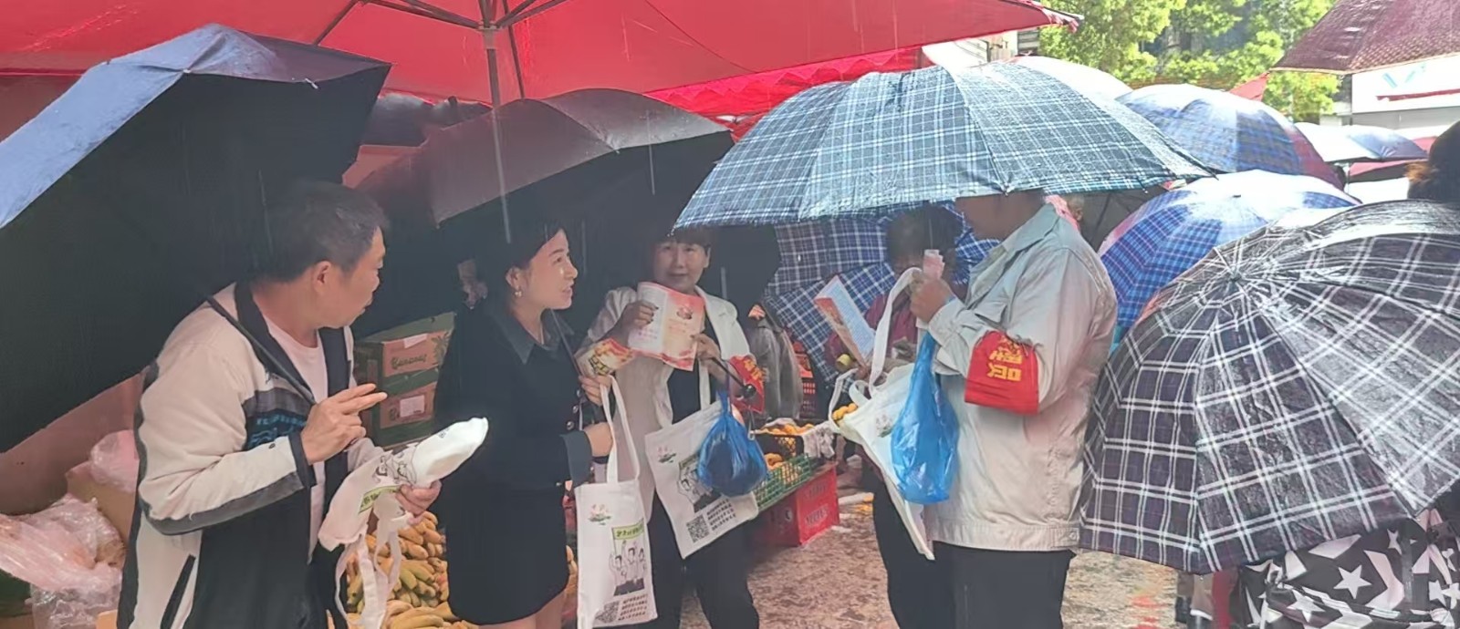 中方县花桥镇利用赶集日开展常态化扫黑除恶宣传活动