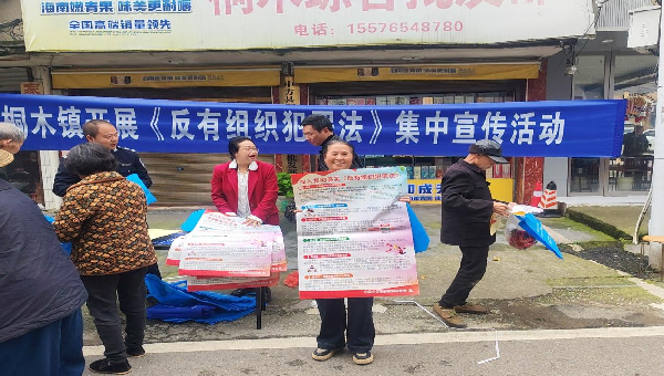 中方县桐木镇利用赶集日开展常态化扫黑除恶宣传走深走实活动